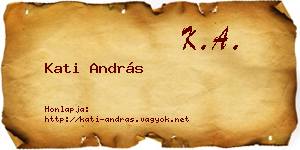 Kati András névjegykártya